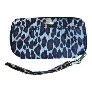 NEW Travelon Wristlet Leopard Print Zip Clutch Wallet Organizer RFID Safety